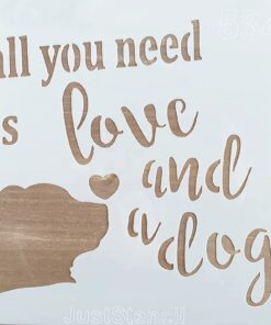 Șablon – Love and dog – 20×20 cm