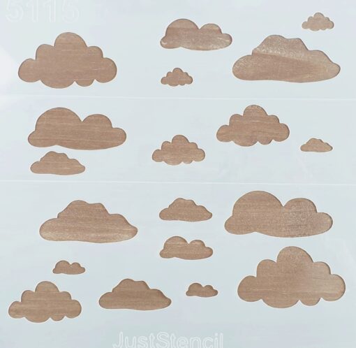 Șablon – nori norișori – 20×20 cm 1