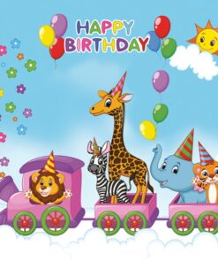 Servetel - Happy Birthday Train - 33x33cm