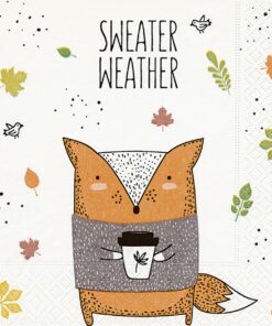 Servetel decoupage - Sweater weather- 33x33cm