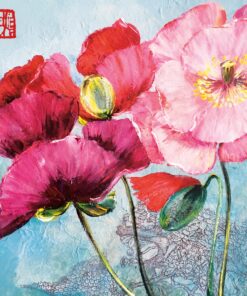 Șervețel decorativ – Pavot – 33×33 cm