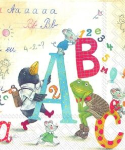 Șervețel decoupage-ABC in School- 33x33cm