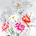 Servetel decoupage-Flower Silhouette- 33x33cm