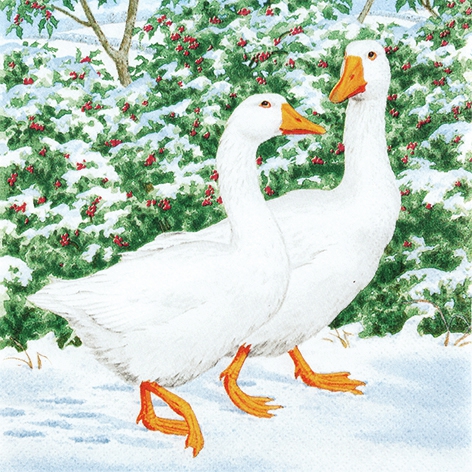 Șervețel - Geese Couple - 33x33cm 1 Șervețel - Geese Couple - 33x33cm