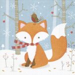 Servetel decoupage-Little friend- 33x33cm