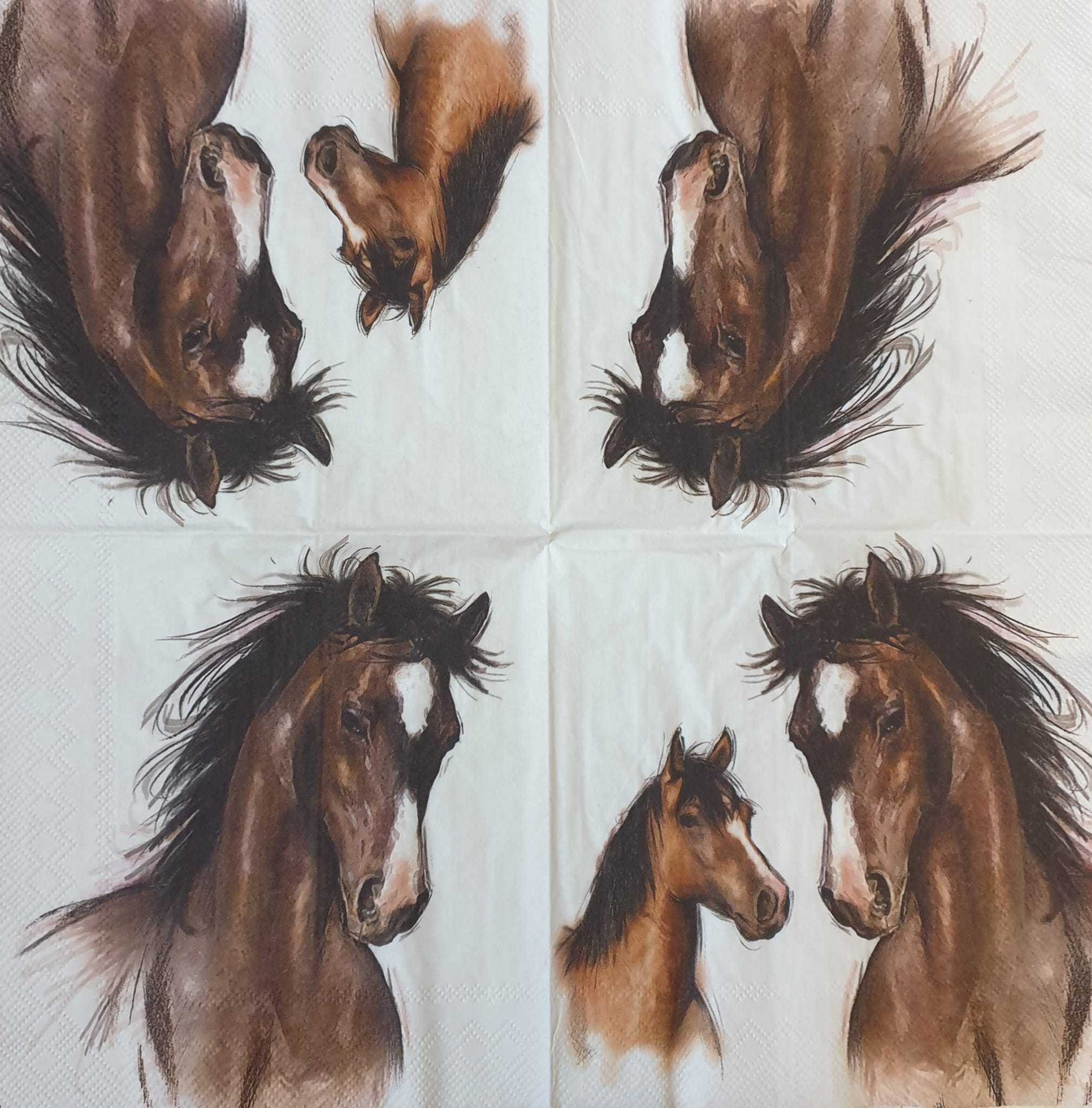 Șervețel – Amy and Lucy - white – 33×33 cm 3 Șervețel – Amy and Lucy - white – 33×33 cm - imagine 3