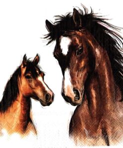 Șervețel – Amy and Lucy - white – 33×33 cm