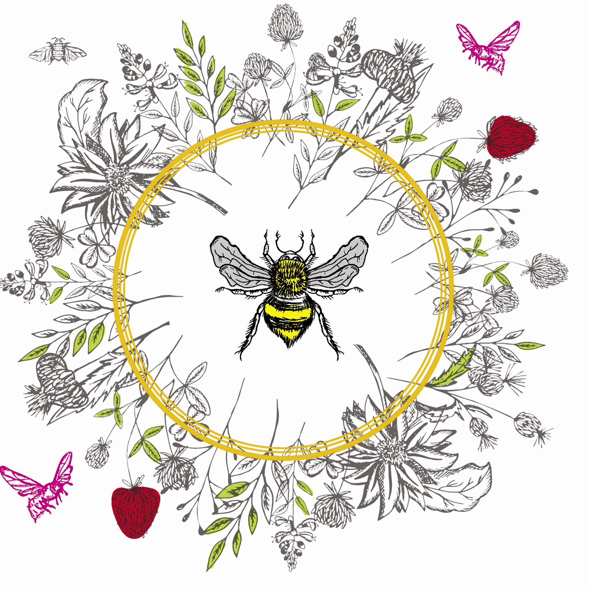 Șervețel – Bee Loved – 33×33 cm 1 Șervețel – Bee Loved – 33×33 cm