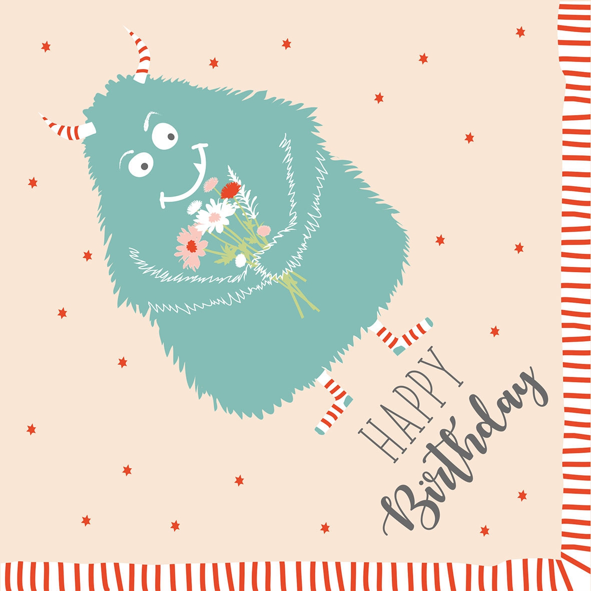 Șervețel – Happy Monster – 33×33 cm 1 Șervețel – Happy Monster – 33×33 cm