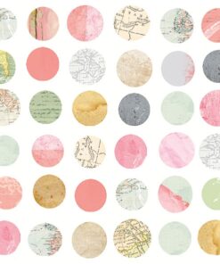 Șervețel – Maps In Circles – 33×33 cm