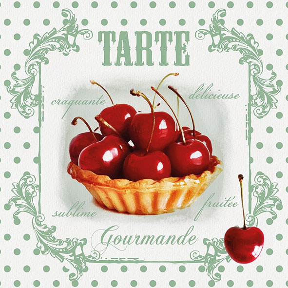 Șervețel – Red Cherries – 33×33 cm 1 Șervețel – Red Cherries – 33×33 cm