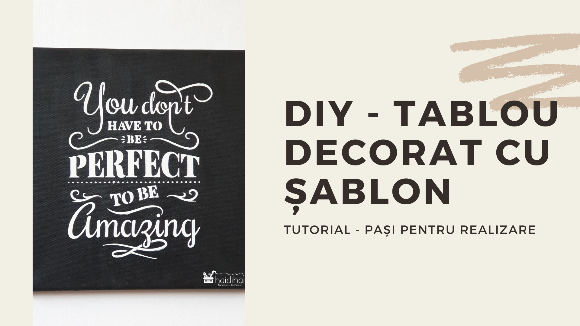 DIY - TABLOU DECORAT CU ȘABLON 46