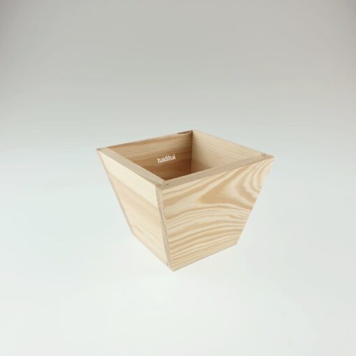 Cutie din lemn – flowerpot - 11x11 cm 1