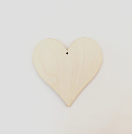 Formă inimă – 9,0 cm – lemn 1