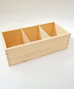 Recipient lemn - 3 compartimente - 30x13,8 cm