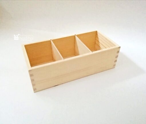 Recipient lemn - 3 compartimente - 30x13,8 cm 1