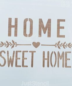 Șablon - Home sweet home - 20x20 cm
