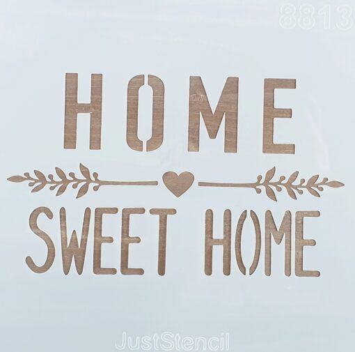 Șablon - Home sweet home - 20x20 cm 1