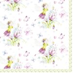 Servețel decoupage – Elfes avec Papillons– 33×33 cm