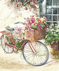 Șervețel decoupage – Flower Bike – 33×33 cm