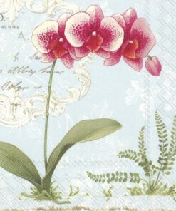 Șervețel decoupage –  Orchidee light blue – 33×33 cm