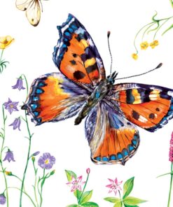 Șervețel decoupage – Small Tortoiseshell Butterfly – 33×33 cm