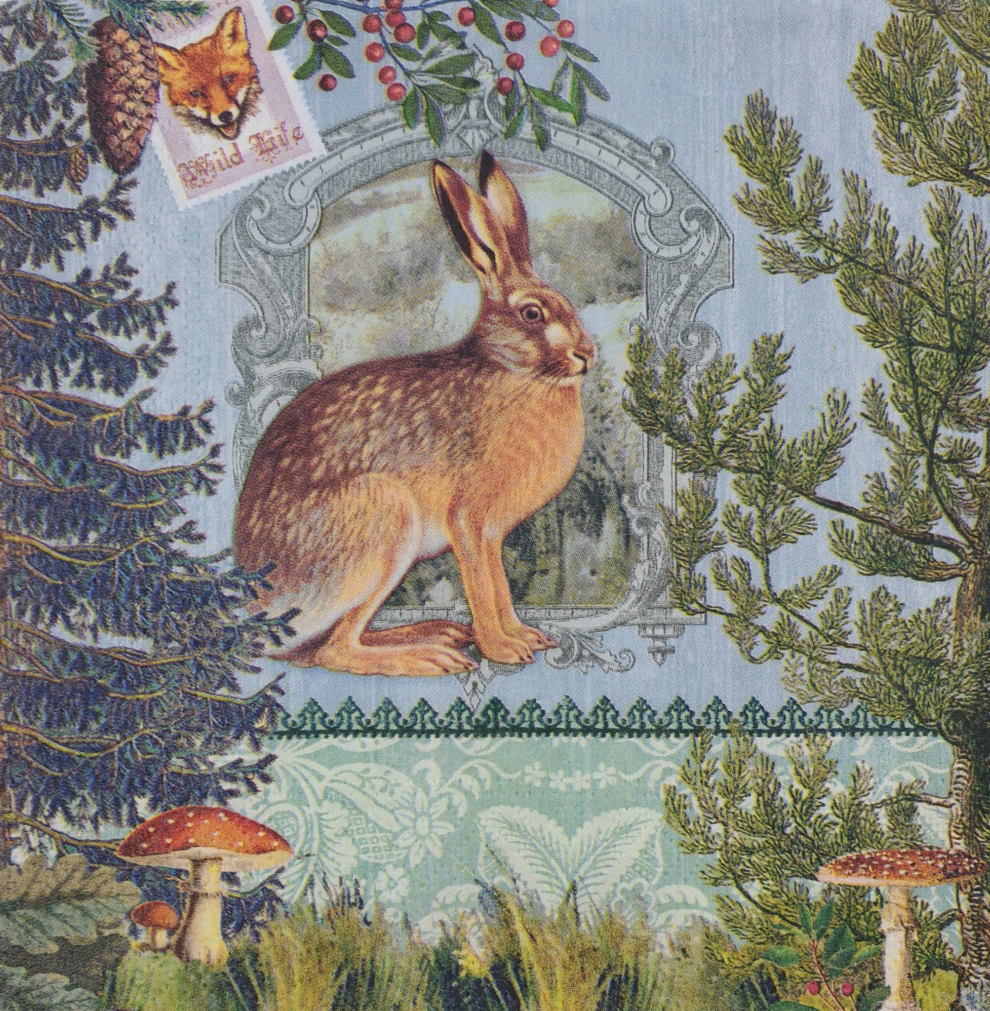 Șervețel Decoupage - Fox Portrait - 33x33 cm 2 Șervețel Decoupage - Fox Portrait - 33x33 cm - imagine 2