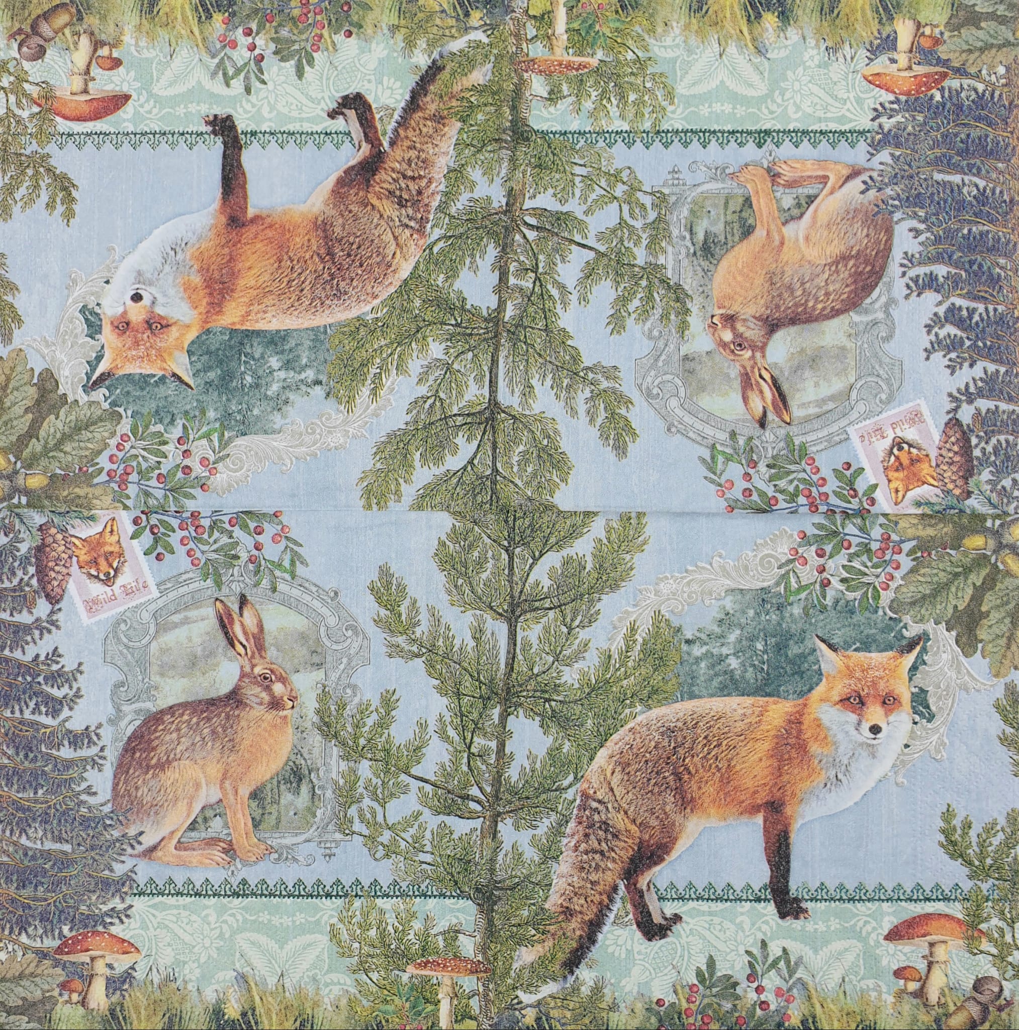 Șervețel Decoupage - Fox Portrait - 33x33 cm 3 Șervețel Decoupage - Fox Portrait - 33x33 cm - imagine 3