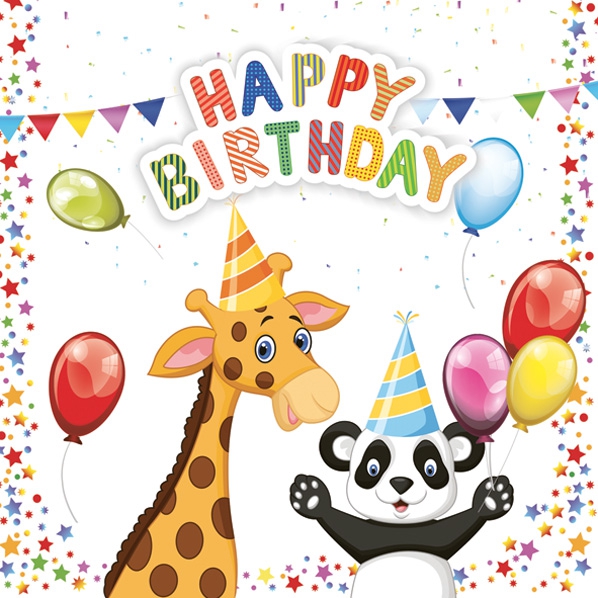 Servetel - My Birthday - 33x33cm 1 Servetel - My Birthday - 33x33cm