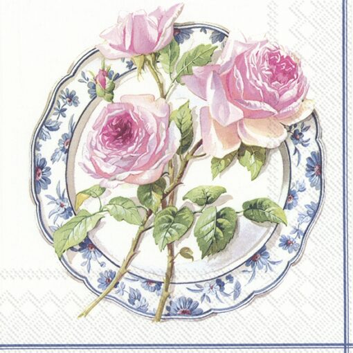 Șervețel - Rose for Lunch white - 33x33 cm 1