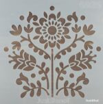 sablon - flower pattern - 9076 - 20x20 cm