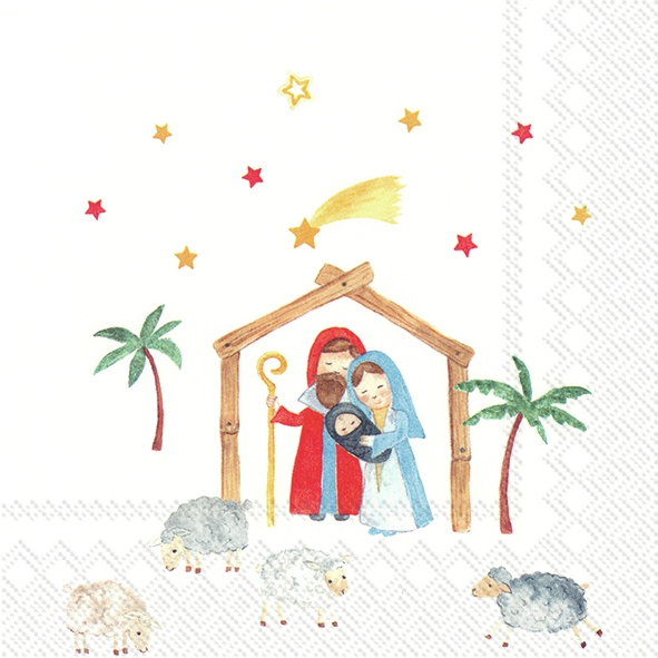 Șervețel - Christmas Crib - 25x25 cm 1 Șervețel - Christmas Crib - 25x25 cm