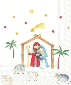Șervețel - Christmas Crib  - 33x33 cm