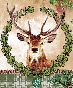 Șervețel Decoupage - Deer Portrait  - 33x33 cm