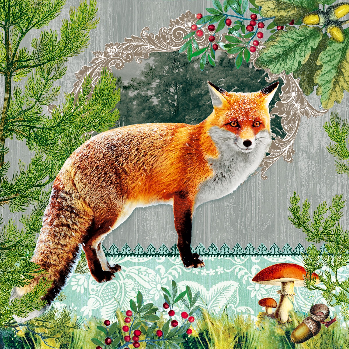 Șervețel Decoupage - Fox Portrait - 33x33 cm 1 Șervețel Decoupage - Fox Portrait - 33x33 cm