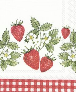Șervețel Decoupage - Strawberries in Love  - 33x33 cm