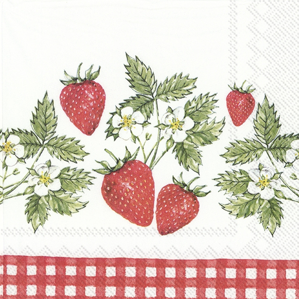 Șervețel Decoupage - Strawberries in Love - 33x33 cm 1 Șervețel Decoupage - Strawberries in Love - 33x33 cm