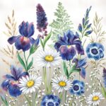 Șervețel - Mixed Meadow Flowers - 25×25 cm
