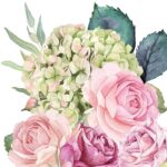 Șervețel - Rose Garden White – 33×33 cm