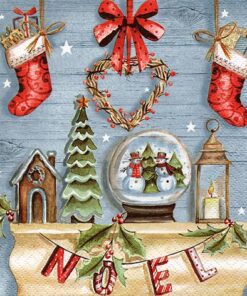 Șervețel - Rustique Noel - 33x33 cm