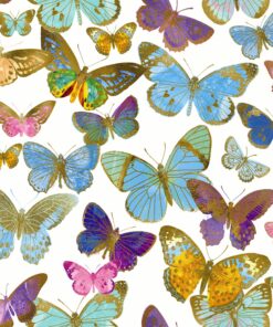 Șervețel decorativ – Golden Butterflies – 33×33 cm
