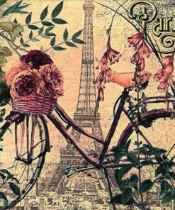 Șervețel decoupage - Velo a Paris - 33x33 cm