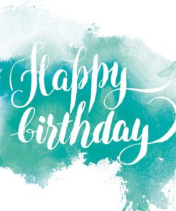 Șervețel – Birthday Aquarell Blue – 33×33 cm