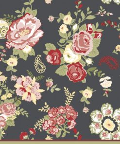Șervețel – Wallpaper with Roses Graphite – 33×33 cm