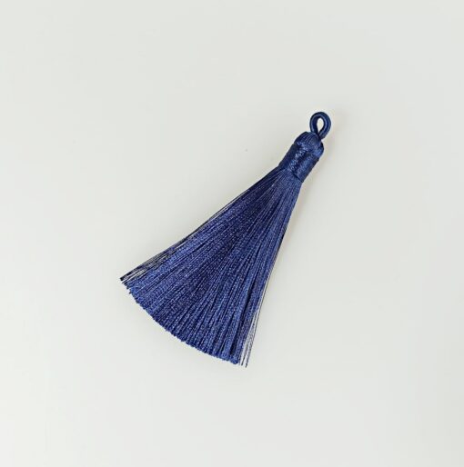 Canaf albastru închis din fir de mătase- lungime 8 cm 1