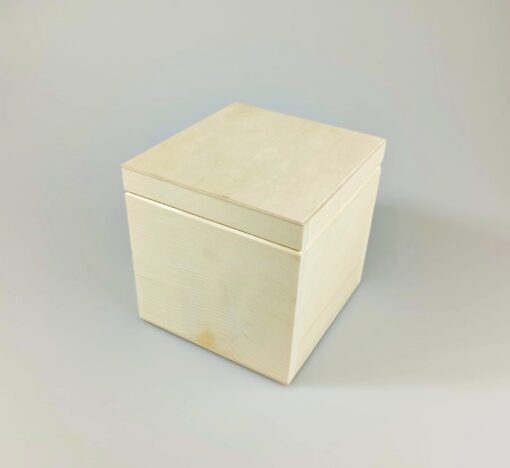 Cutie lemn natur - blank - 16X16X16 cm 1