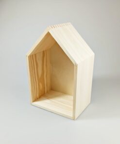 Raft din lemn - model casuță - 20x13,3x30 cm