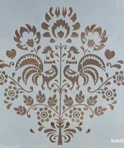 Șablon – flowers and birds – 30x30 cm