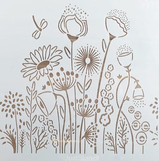 Șablon – flowers – 30x30 cm 1