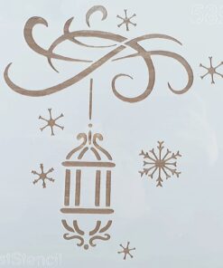 Șablon – globuri - Christmas – 20×20 cm